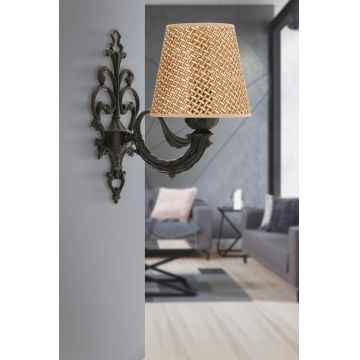 Aplica de perete, Opviq, 390FLH2361, Natural/Negru