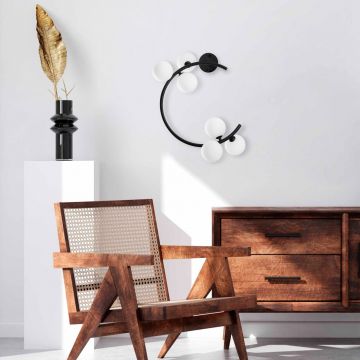 Aplica de perete, Opviq, 521SHN2244, Negru