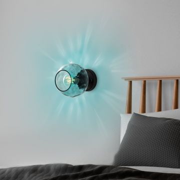 Aplica de perete, Opviq, 521SHN3691, Albastru/Negru