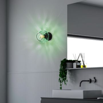 Aplica de perete, Opviq, 521SHN3694, Mentă / Negru