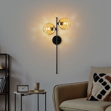 Aplica de perete, Opviq, 521SHN3703, Galben/Negru