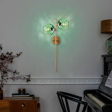 Aplica de perete, Opviq, 521SHN3709, Mentă / Aur