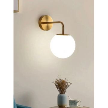 Aplica de perete, Opviq, 751ARL1144, Metal, Aur/Alb