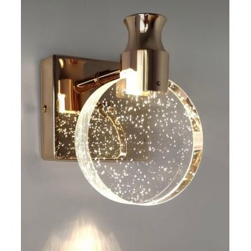 Aplica de perete, Opviq, 751ARL1147, Metal, Vintage / Transparent