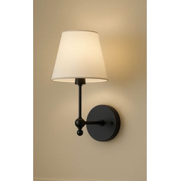 Aplica de perete, Opviq, 751ARL1154, Metal, Alb/Negru
