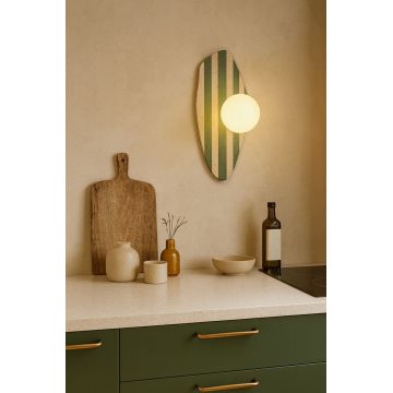 Aplica de perete, Opviq, 823OLY1169, Bej/Alb/Verde