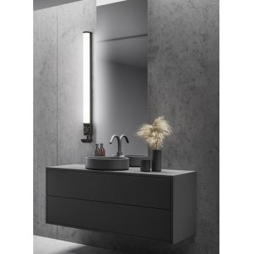 Aplica de perete Piera, TRIO, 79x5.5 cm, 16W, 1x SMD, plastic, negru mat/alb