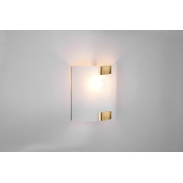 Aplica de perete Pura, TRIO, 20x20 cm, 40W, 1x E27, metal, bronz antic/alb