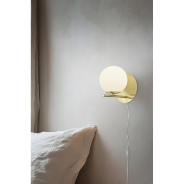 Aplica de perete Pure, TRIO, 18x20.6 cm, 28W, 1x E14, metal, bronz mat/alb