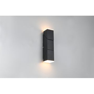 Aplica de perete Raglan, TRIO, 5x8x17 cm, 3.8W, 2x SMD, metal, negru mat