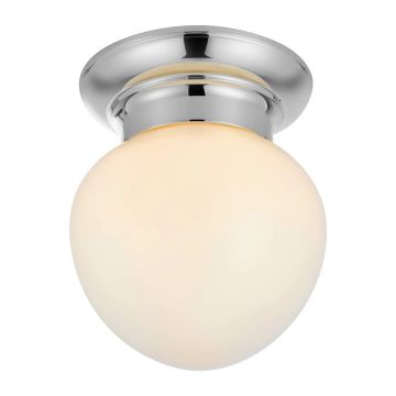 Plafonieră albă-argintie cu abajur din sticlă Ronda – Markslöjd