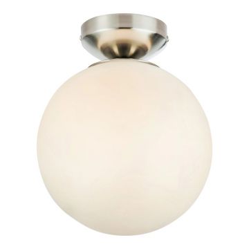 Plafonieră albă-argintie cu abajur din sticlă Stintino – Markslöjd