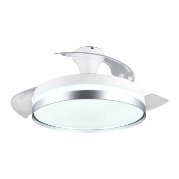 Plafonieră albă-argintie LED Lindberg – Trio