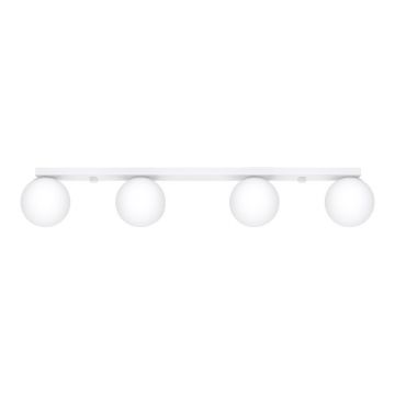 Plafonieră albă cu abajur din sticlă ø 12 cm Umerta – Sollux