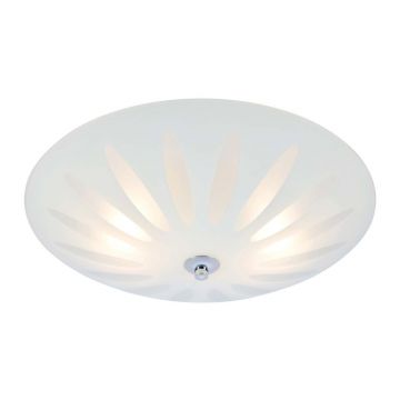 Plafonieră albă cu abajur din sticlă Petal – Markslöjd