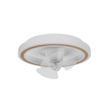 Plafonieră albă LED cu control prin telecomandă/cu ventilator Alan Move – SULION