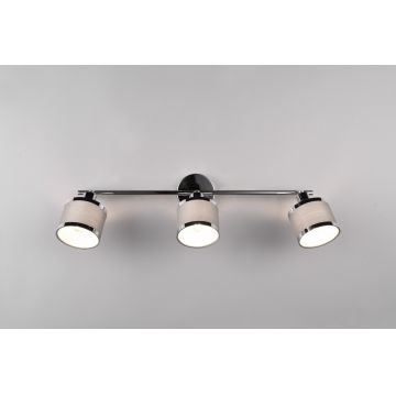 Plafoniera Arosa, TRIO, 80.5x10x19 cm, 28W, 3x E14, metal, argintiu/gri