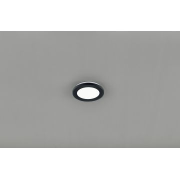 Plafoniera Camillus, RL, 17x3 cm, 9W, 1x SMD, plastic, negru mat