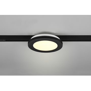 Plafoniera Camillus, TRIO, 17x2.9 cm, 9W, 1x SMD, plastic, negru mat