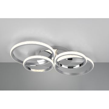 Plafoniera Cires, RL, 65.5x49.5x8.5 cm, 27W, 1x SMD, metal, argintiu