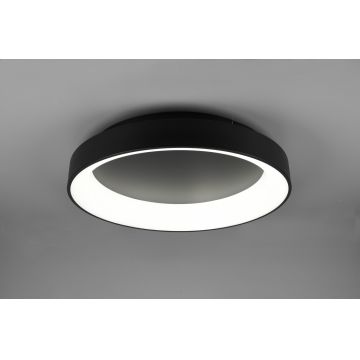 Plafoniera Girona, TRIO, 60x12 cm, 48W, 1x SMD, metal, negru mat