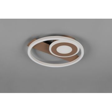 Plafoniera Horus, RL, 32x30.5x5 cm, 22W, 1x SMD, metal, maro/alb