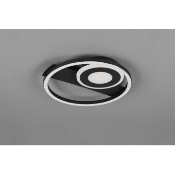 Plafoniera Horus, RL, 32x30.5x5 cm, 22W, 1x SMD, metal, negru mat/alb