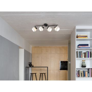 Plafoniera Isla, RL, 72x12x21 cm, 10W, 4x E14, metal, negru/gri