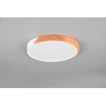 Plafoniera Jano, RL, 31.5x3.5 cm, 20W, 1x SMD, plastic, alb mat/natur