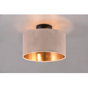 Plafoniera Julieta, TRIO, 30x22 cm, 40W, 2x E14, metal/textil, negru/bej