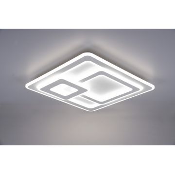Plafoniera Mita, TRIO, 51.5x51.5x7 cm, 76W, 1x SMD, metal, alb mat