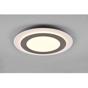 Plafoniera Morgan, TRIO, 45x4.2 cm, 42W, 1x SMD, metal, nichel mat/alb