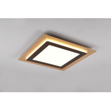 Plafoniera Morgan, TRIO, 45x45x4.2 cm, 46W, 1x SMD, metal, negru/auriu