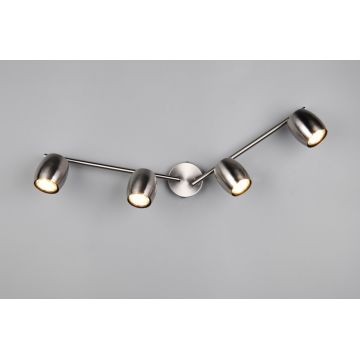 Plafoniera Nancy, RL, 70.5x8x16.5 cm, 35W, 4x GU10, metal, nichel mat