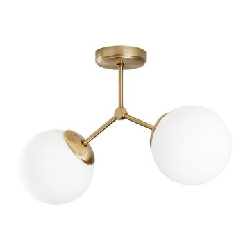 Plafonieră Opviq lights Damar, alb - auriu