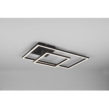 Plafoniera Padella, RL, 63.5x37x7.5 cm, 25W, 1x SMD, metal, negru mat/alb