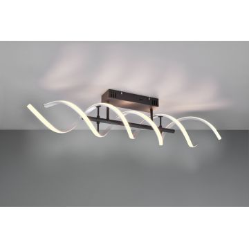 Plafoniera Sequence, TRIO, 90x14.5x20.5 cm, 41W, 1x SMD, aluminiu, negru/argintiu lucios