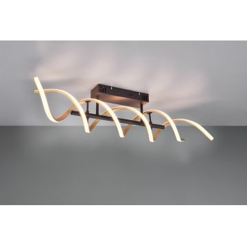 Plafoniera Sequence, TRIO, 90x14.5x20.5 cm, 41W, 1x SMD, aluminiu, negru/bronz mat