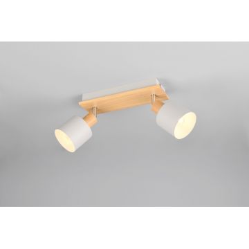 Plafoniera Shanti, TRIO, 30x17.5x19.5 cm, 10W, 2x E14, metal, gri/natur