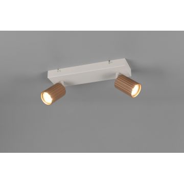 Plafoniera Soka, TRIO, 30x9x14.5 cm, 10W, 2x GU10, metal, gri/maro