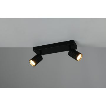 Plafoniera Soka, TRIO, 30x9x14.5 cm, 10W, 2x GU10, metal, negru mat