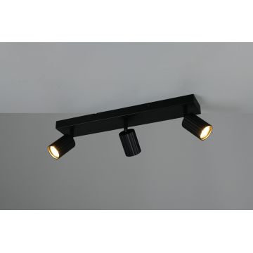 Plafoniera Soka, TRIO, 50x9x14.5 cm, 10W, 3x GU10, metal, negru mat