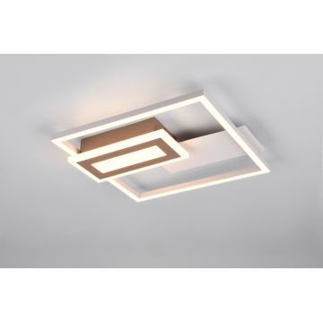 Plafoniera Spiro, RL NOW, 33x30x6.2 cm, 22W, 1x SMD, metal, gri/natur