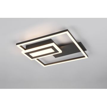 Plafoniera Spiro, RL NOW, 33x30x6.2 cm, 22W, 1x SMD, metal, negru mat/alb