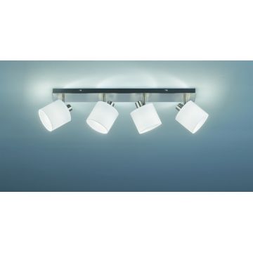 Plafoniera Tommy, RL, 70x17.6x19 cm, 28W, 4x E14, metal, nichel mat/alb