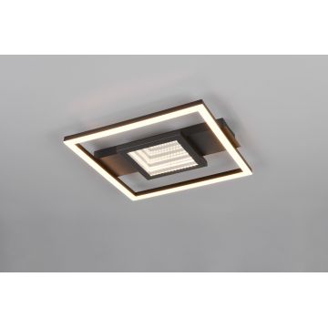 Plafoniera Wheeler, RL, 33x35x4.7 cm, 16W, 1x SMD, metal, negru mat/alb