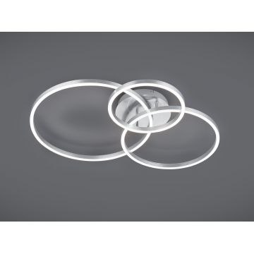 Plafoniera Winona, TRIO, 78x60x11.5 cm, 28W / 10W, 2x SMD, metal, nichel mat